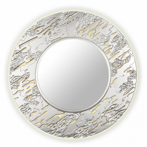 зеркало серебряное круглое диаметр 99 см с декором reef в Нижневартовске