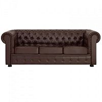 диван честерфилд большой прямой коричневый в Нижневартовске