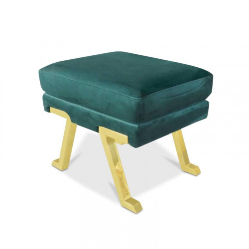 пуф alessia от delight collection бирюзовый с золотом в Нижневартовске