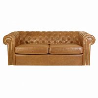 диван chesterfield двухместный прямой коричневый в Нижневартовске