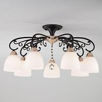 потолочная люстра eurosvet arabella 70087/7 черный/золото в Нижневартовске