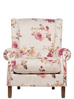 кресло shannon белое с цветочным принтом пионы в Нижневартовске