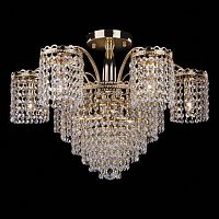 потолочная люстра eurosvet 3648/9 золото/прозрачный хрусталь strotskis в Нижневартовске