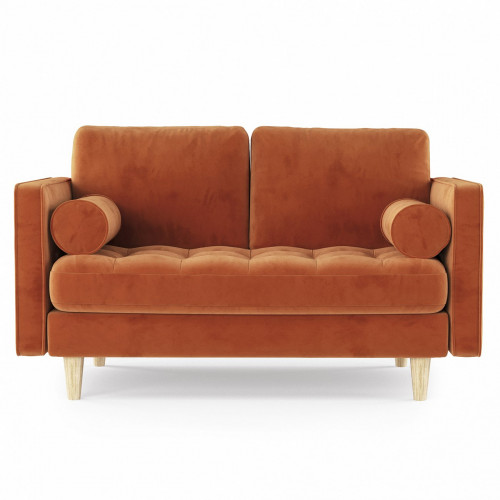 диван scott двухместный прямой оранжевый в Нижневартовске