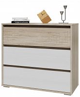 комод мальта, цвет дуб сонома/рамух белый мдф в Нижневартовске