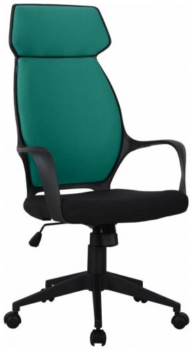 кресло для руководителя alsav кресла al 767, обивка: текстиль, цвет: ткань черная/зеленая в Нижневартовске