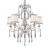 люстра 7061/5 v2716 от mm lampadari серебряная/кремовая в Нижневартовске