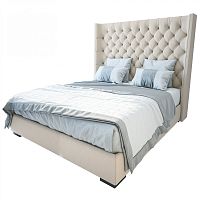 кровать большая 200х200 jackie king бежевая в Нижневартовске