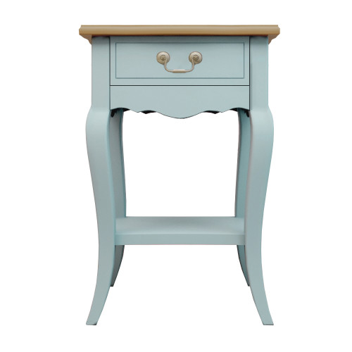 голубая прикроватная тумба leontina с одним ящиком голубой в Нижневартовске