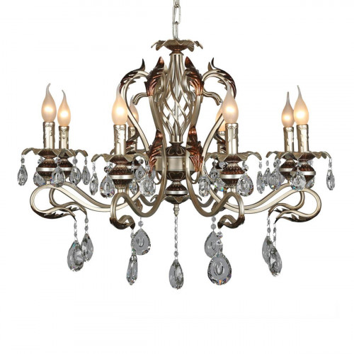 подвесная люстра omnilux oml-77803-08 серебро в Нижневартовске