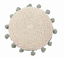 подушка бежевая с зелеными кисточками в Нижневартовске