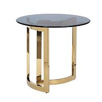 стол журнальный темное стекло, золото d60*55см в Нижневартовске