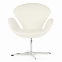 кресло swan кожа белое в Нижневартовске