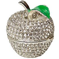 шкатулка яблоко серебряная 4,5х4,5х5,5 см в Нижневартовске