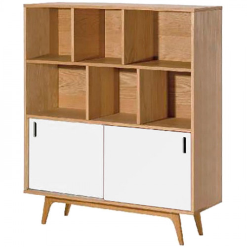 книжный шкаф noa коричневый с белым в Нижневартовске