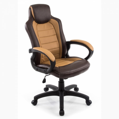 кресло компьютерное kadis бежево-коричневое в Нижневартовске