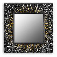 зеркало квадратное черное 99х99 см с декором коралл coral в Нижневартовске