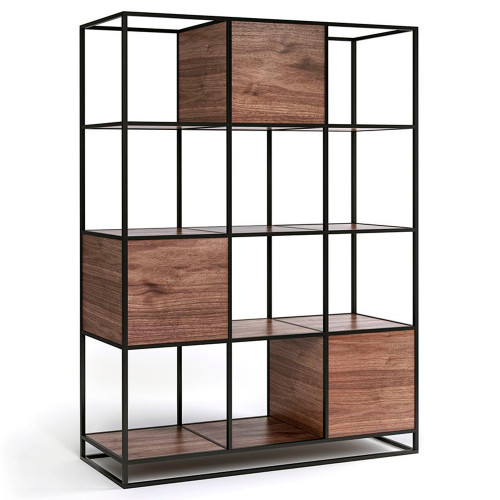 стеллаж kvadra 3 black американский орех в Нижневартовске