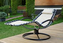 шезлонг качалка лежак флэт цвет белый в Нижневартовске