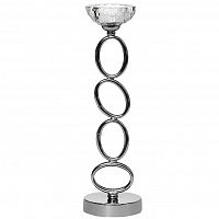 подсвечник серебрянный со стеклянной чашей, 38 см в Нижневартовске