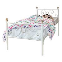 кованая кровать детская 80х190 белая кэтти в Нижневартовске