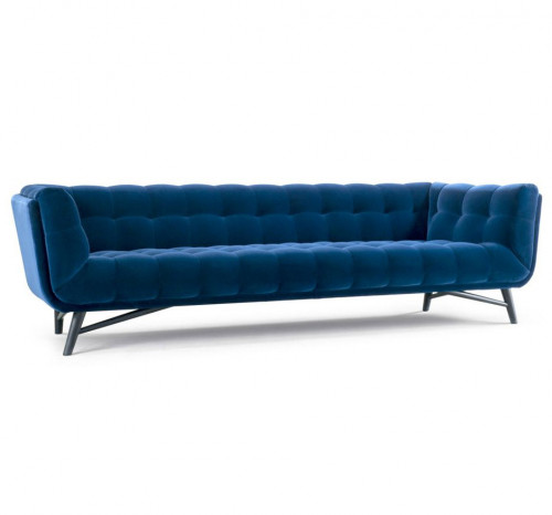 диван soja четырехместный прямой синий в Нижневартовске