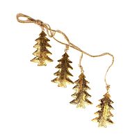 гирлянда новогодняя подвесная елки золотые golden trees, 65 см в Нижневартовске
