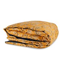 пододеяльник двухсторонний из сатина темно-синего цвета с принтом сибирский цветок в Нижневартовске