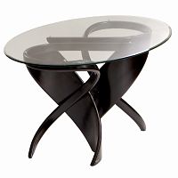 стол обеденный virtuos s подстолье: береза тон венге, столешница: стекло прозрачное с фацетом в Нижневартовске