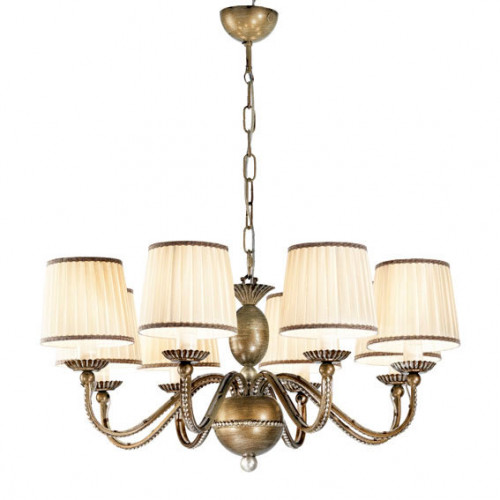 люстра 7032/8_v2698 от mm lampadari золото/бежевая в Нижневартовске