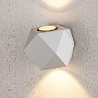 уличный настенный светодиодный светильник elektrostandard 1565 techno led kroket белый 4690389125393 в Нижневартовске