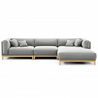 диван case угловой серый на светлых ножках в Нижневартовске