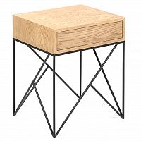 прикроватная тумба с ящиком prince светлый дуб темные ножки в Нижневартовске