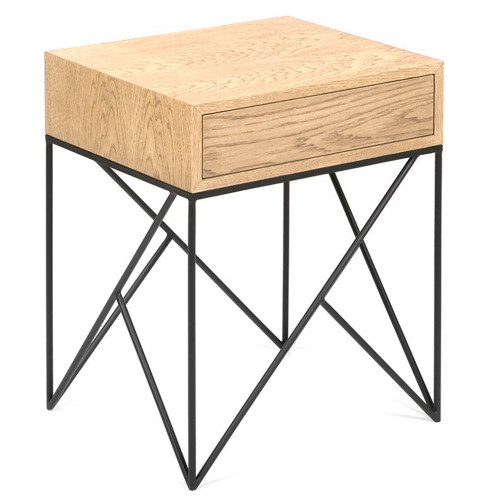 прикроватная тумба с ящиком prince светлый дуб темные ножки в Нижневартовске