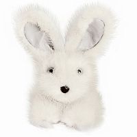 игрушка зайчик (белый) натуральный мех норки в Нижневартовске