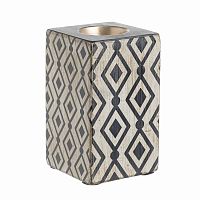 подсвечник керамический квадратный с геометрическим узором black&white, 11 см в Нижневартовске