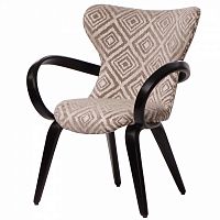 стул apriori s коричневый с обивкой с геометрическим коричневым узором в Нижневартовске