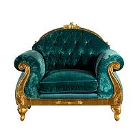 кресло stradivari на ножках-кабриоль изумрудное в Нижневартовске