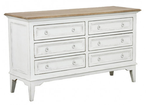комод на 6 ящиков либерти с состариванием белый в Нижневартовске