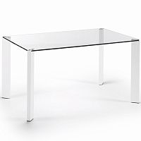 стол стеклянный corner белый 90*140 от la forma (ex julia grup) в Нижневартовске