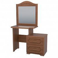 стол туалетный с тумбой и зеркалом №1 ясень-орех 78х45х73 в Нижневартовске