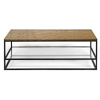 стол журнальный london twin black темный дуб прозрачное стекло в Нижневартовске