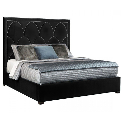 кровать двуспальная 180х200 черная petals queen в Нижневартовске