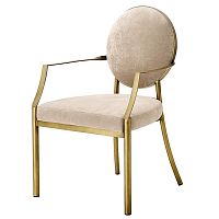 обеденный стул с подлокотниками scribe от eichholtz бежевый в Нижневартовске