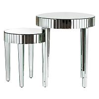 комплект 2 стола зеркальных (66х66х76, 50,8х50,8х58,4) хром, зеркальный в Нижневартовске