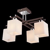 потолочная люстра eurosvet 70018/4 хром/венге в Нижневартовске