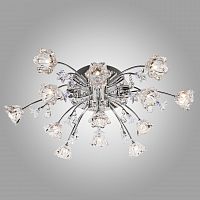 потолочная люстра eurosvet 4928/13 хром/бело-голубой в Нижневартовске