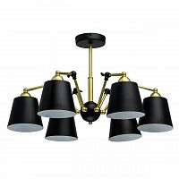 потолочная люстра mw-light таун 5 691011506 черная в Нижневартовске