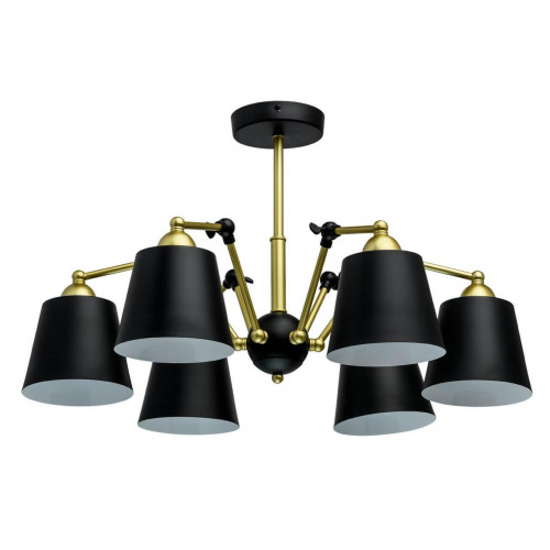 потолочная люстра mw-light таун 5 691011506 черная в Нижневартовске