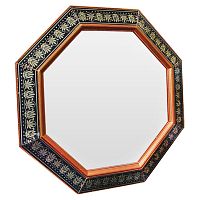 зеркало золотое восьмиугольное с черным орнаментом the sun в Нижневартовске